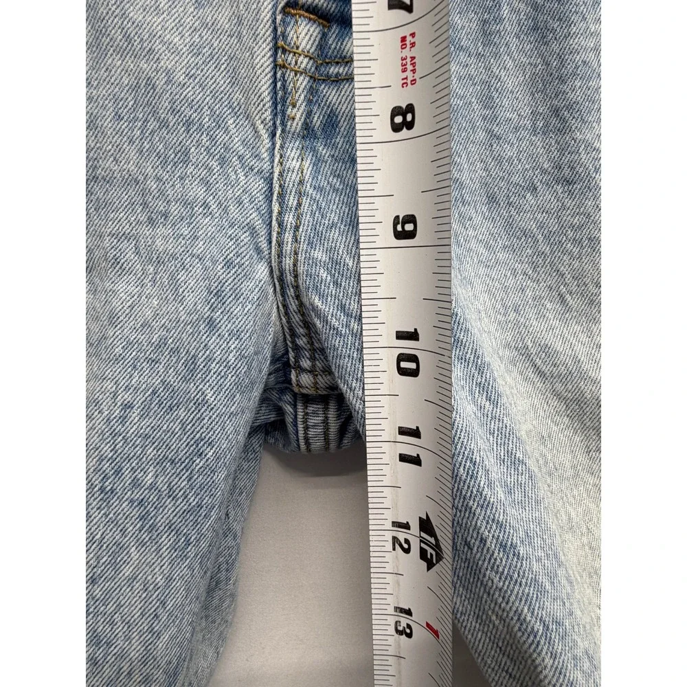 Abercrombie Fitch The Dad High‎ Rise Light Wash Distressed Knee Jeans Size 26 - Picture 7 of 13